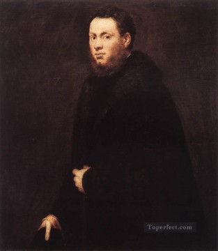 ティントレット Painting - 若い紳士の肖像 イタリア ルネサンス ティントレット